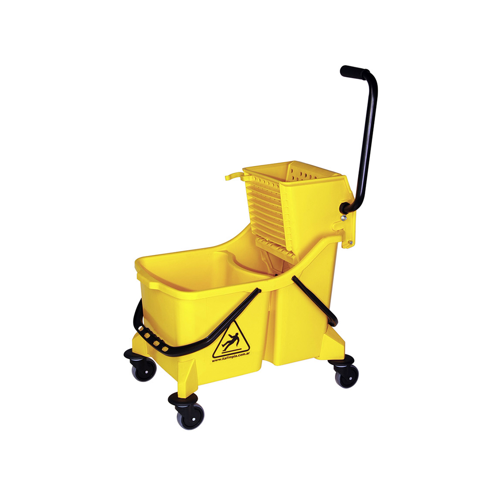 RUBBERMAID -26 Qt. Yellow Mop Bucket with Side Press Wringer – J&K